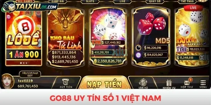 Cổng game top đầu về uy tín Go88